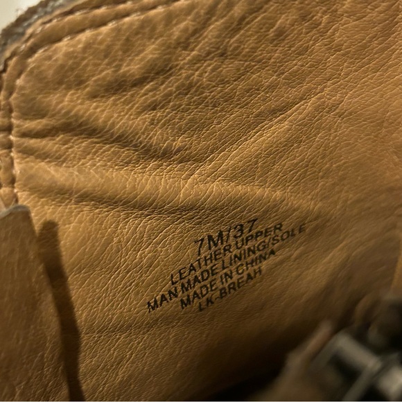 Lucky Brand Breah genuine leather distressed suede ankle boots booties size 7 - Picture 7 of 10